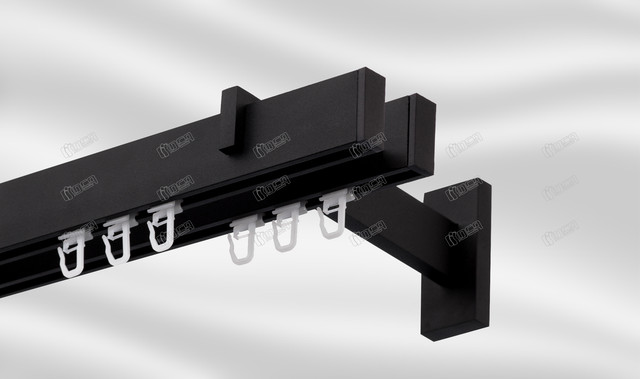 

Карниз двойной Square Line 160 см. Чёрный Финал Заглушка