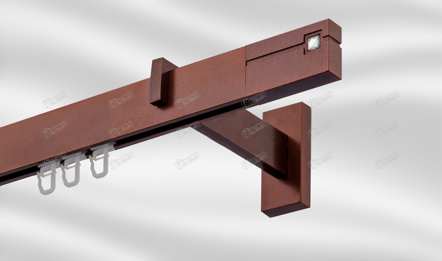 

Карниз одинарный Square Line 160 см. Медь Финал Квадро с белым камнем