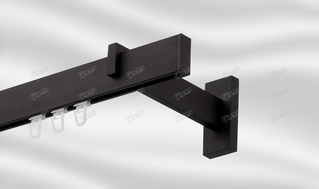 

Карниз одинарный Square Line 200 см. Чёрный Финал Заглушка
