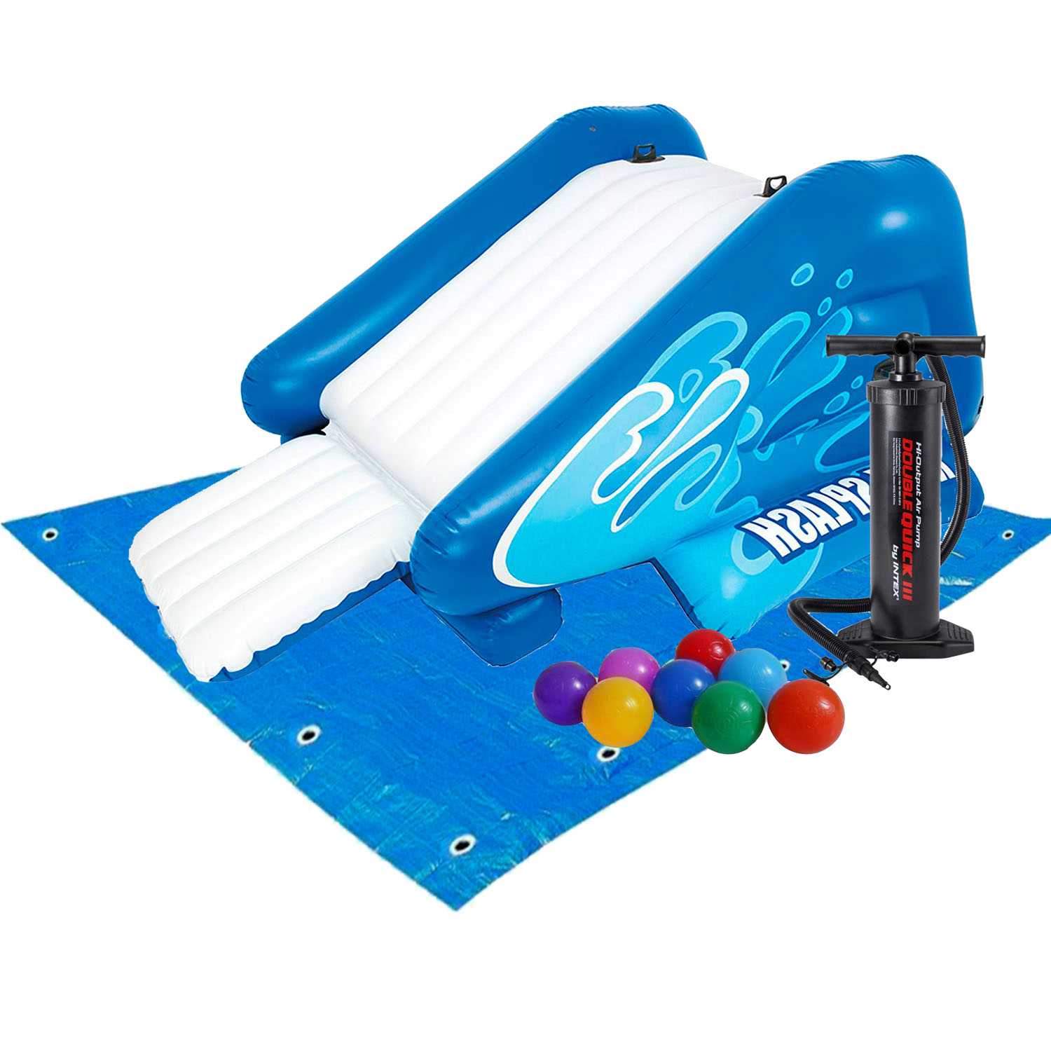 

Надувной игровой центр - водная горка Intex 58849-2 «Water Slide», 333 х 206 х 117 см, с шариками 10 шт, насосом, подстилкой