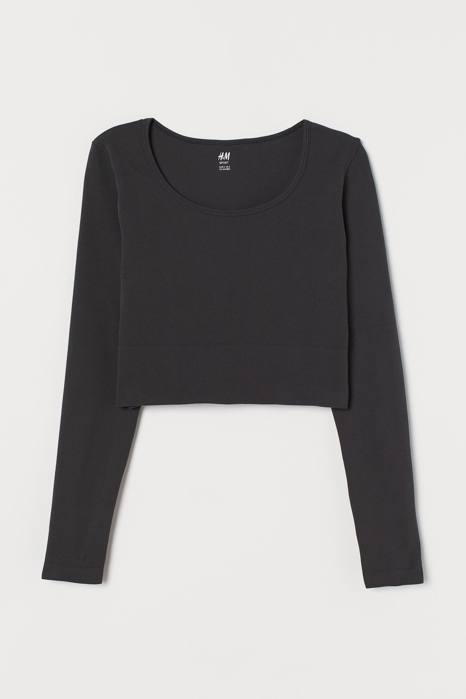 

Спортивный лонгслив H&M  темно серый 5039152922, Спортивный лонгслив H&M S темно серый 5039152922