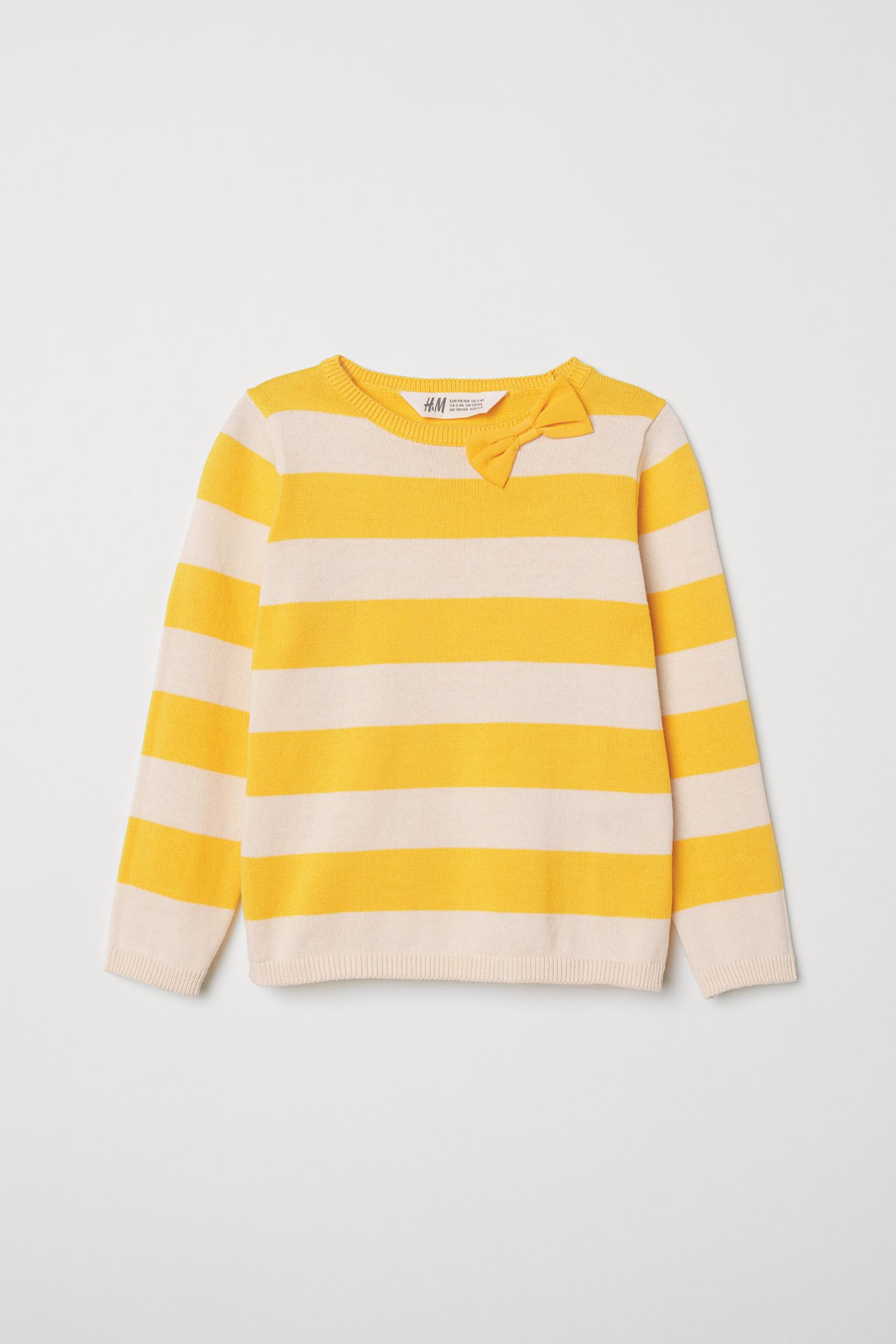 

Джемпер H&M 98 104см желтый полоска 12036810999