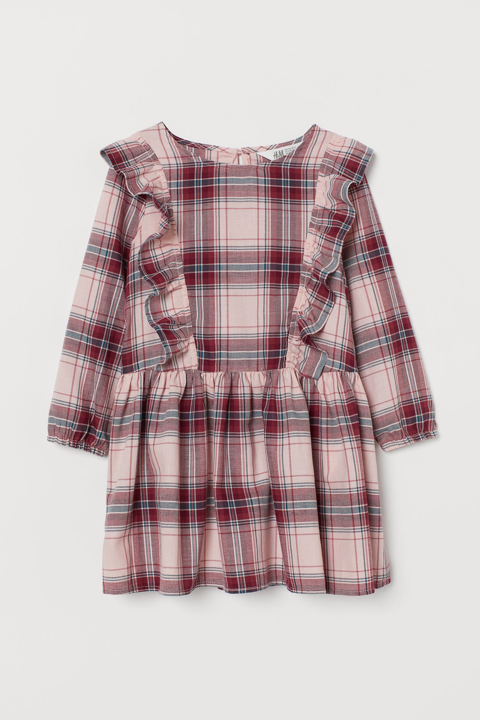

Платье H&M 122см бордовый клетка 7048727772
