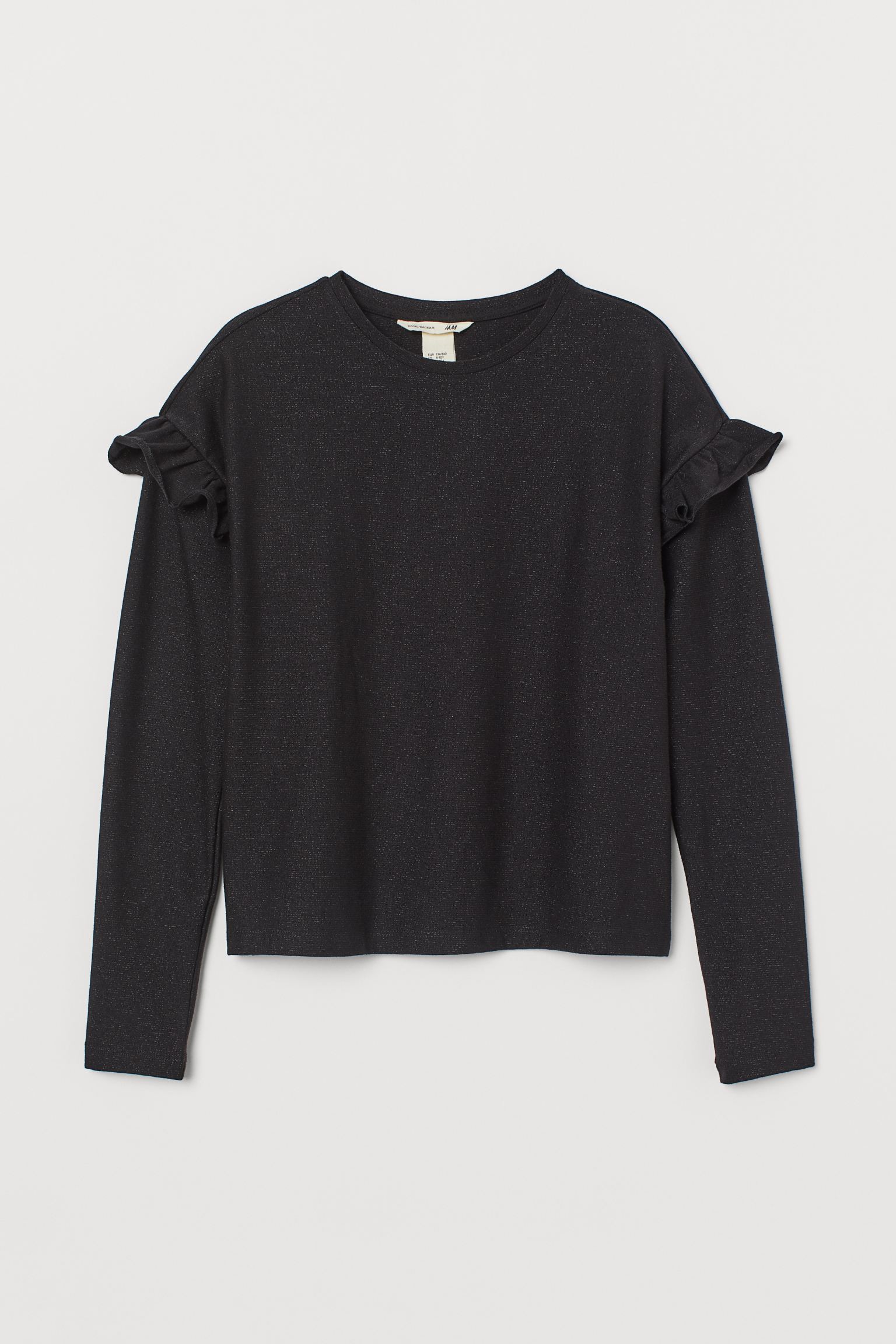 

Лонгслив H&M 134 140см черный блеск 290048157380
