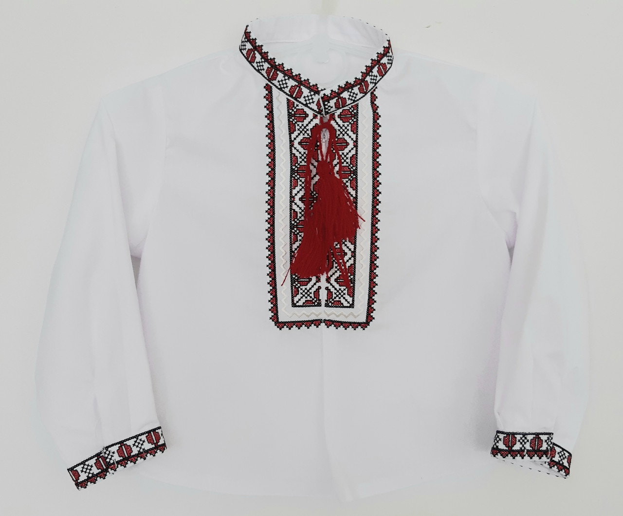 

Вишиванка для хлопчика Olana Олесь червона малюк 80