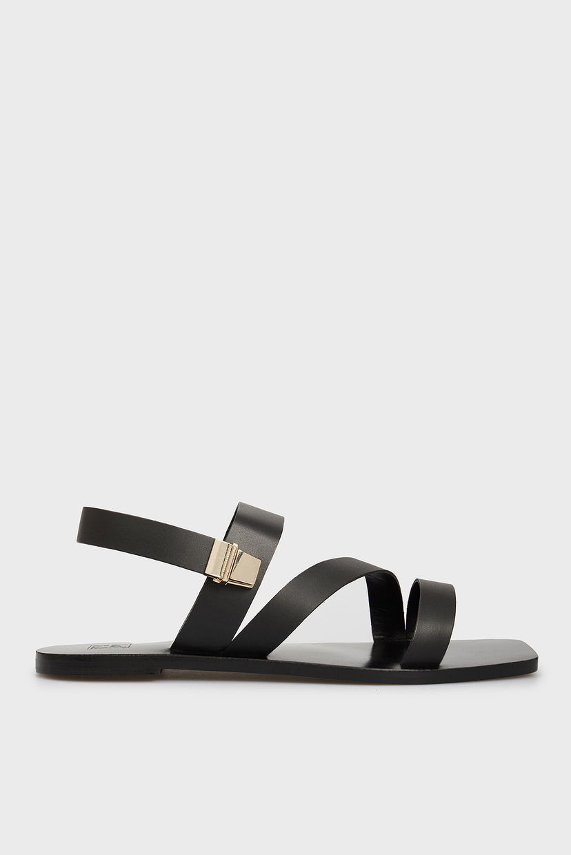 

Женские черные кожаные сандалии Nicoletta PRPY 37 PRSIND1006W