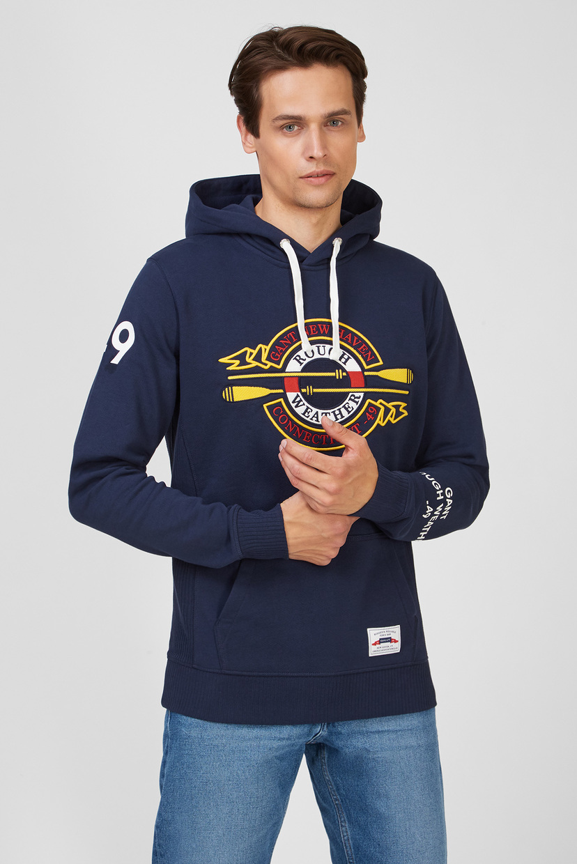 

Мужское темно-синее худи RW GRAPHIC Gant S 2047073