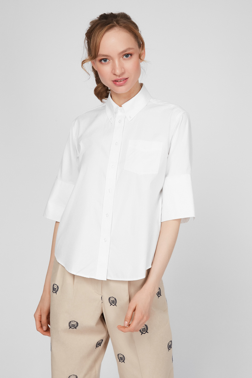 

Женская белая рубашка PINPOINT OXORD BD SS Gant 38 4300038