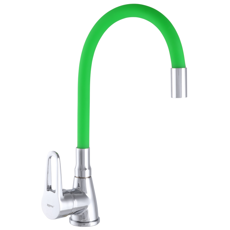 

Смеситель для раковины ZERIX SOP7 045 с зеленым гибким изливом