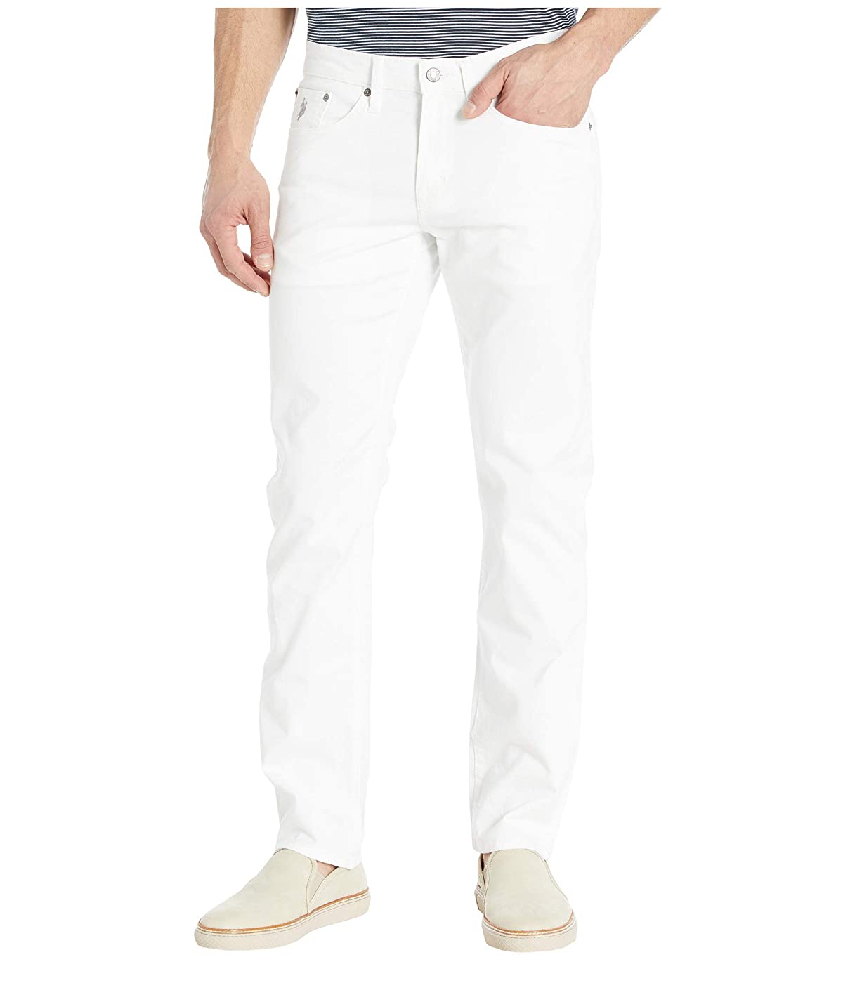 

Брюки U.S. POLO Slim Straight Stretch Five-Pocket Pants White, 38W 32L