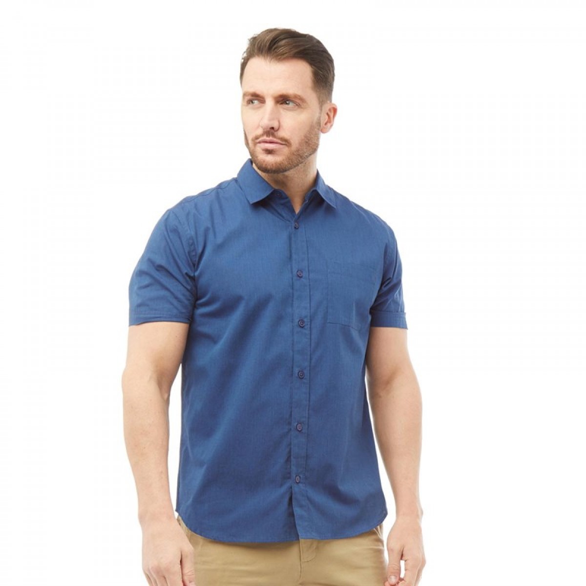 

Рубашка Kangaroo Poo Cotton Short Sleeve Shirt Blue Navy, M (46)