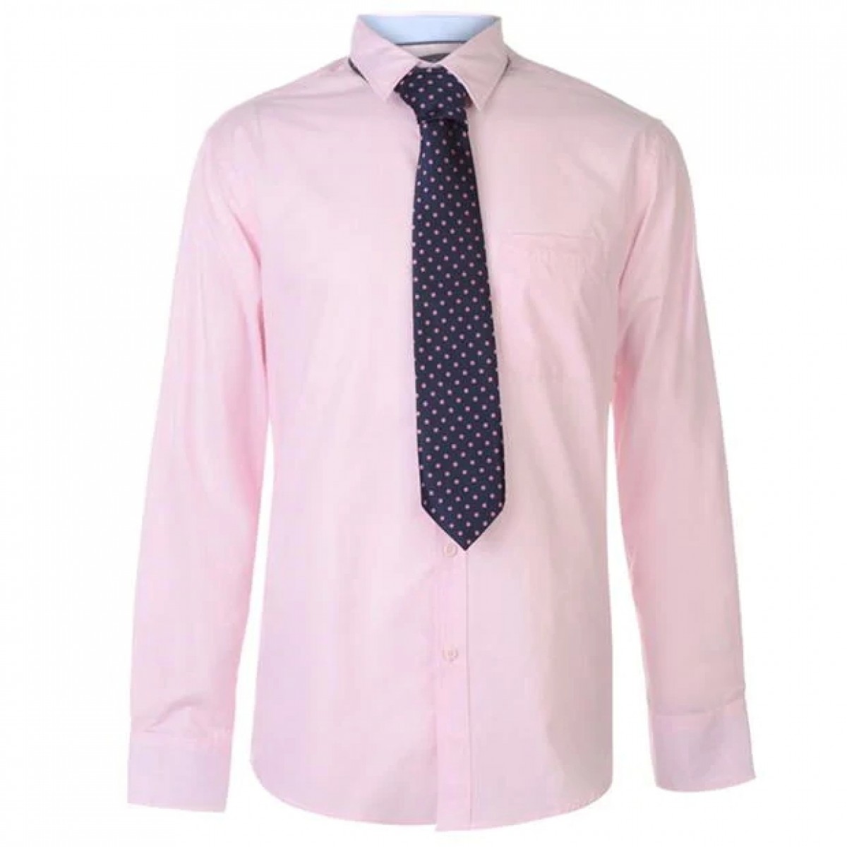 

Рубашка Pierre Cardin Tie Set Pink/Navy Plain, M (46)