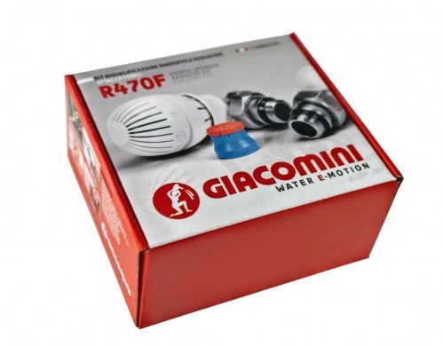 

Комплект кранів для підключення радіатора Giacomini R470A кутовий 1/2"х16