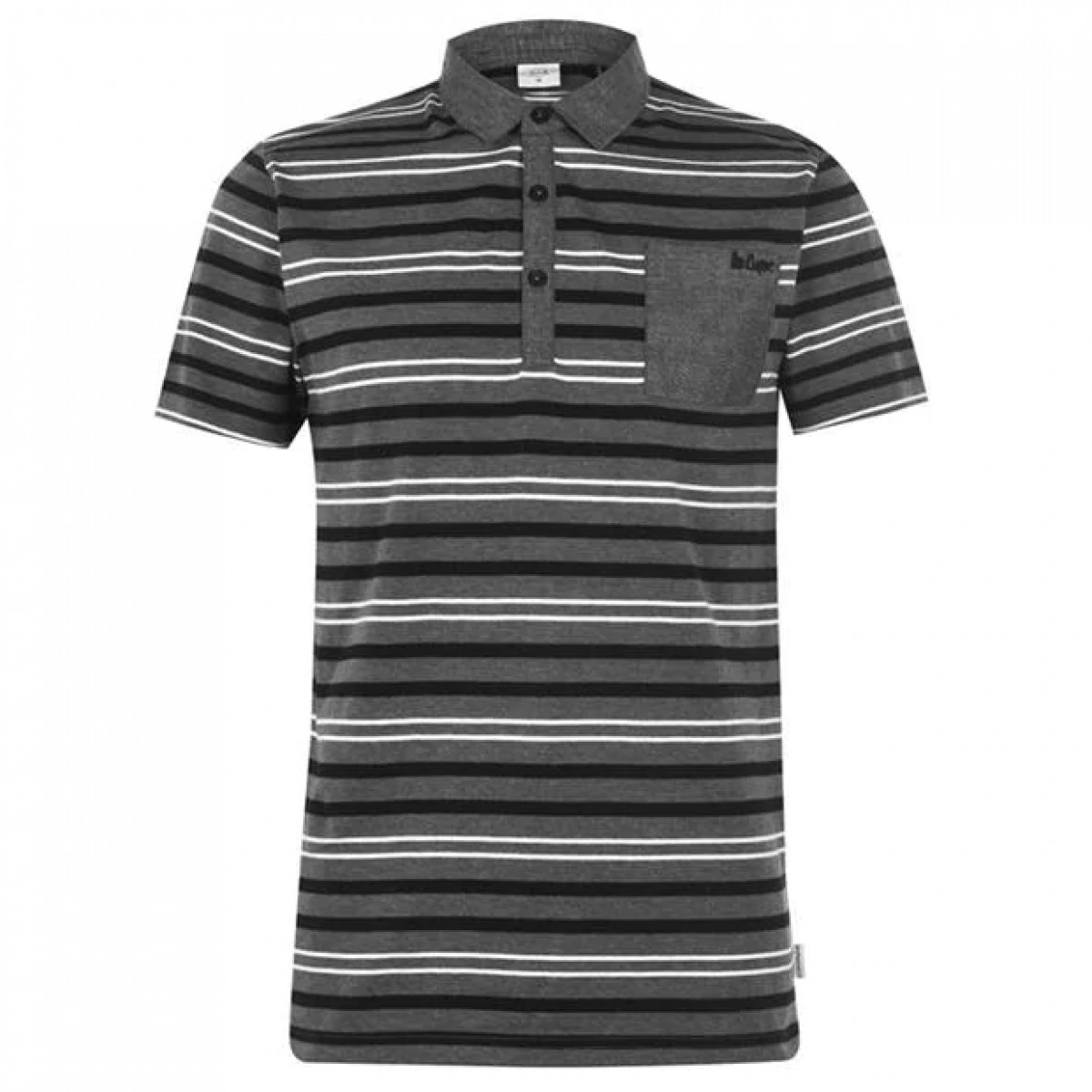 

Поло Lee Cooper Double Stripe Blk/Char/White, XXXL (54)