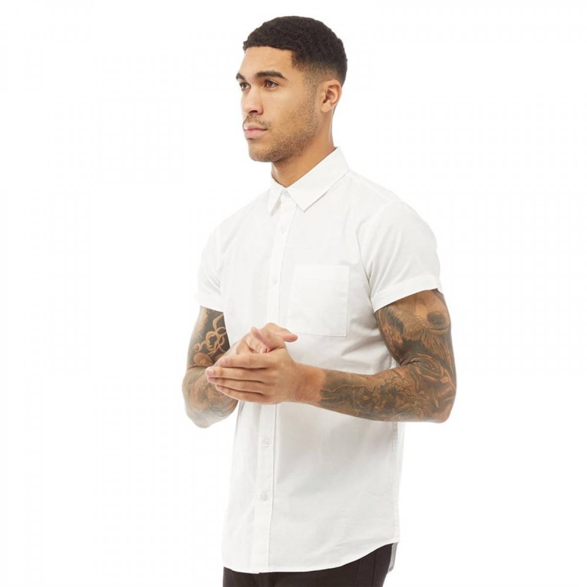 

Рубашка Fluid Cotton Oxford Chambray Short Sleeve Shirt White White, L (48)
