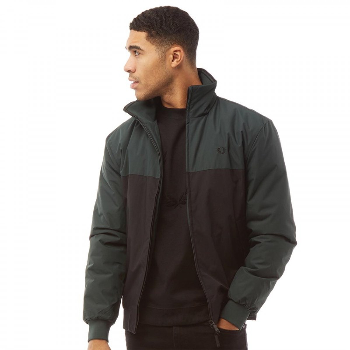 

Пуховик Fred Perry Panelled Quilted Brentham Dark Emerald Multi, S (44)