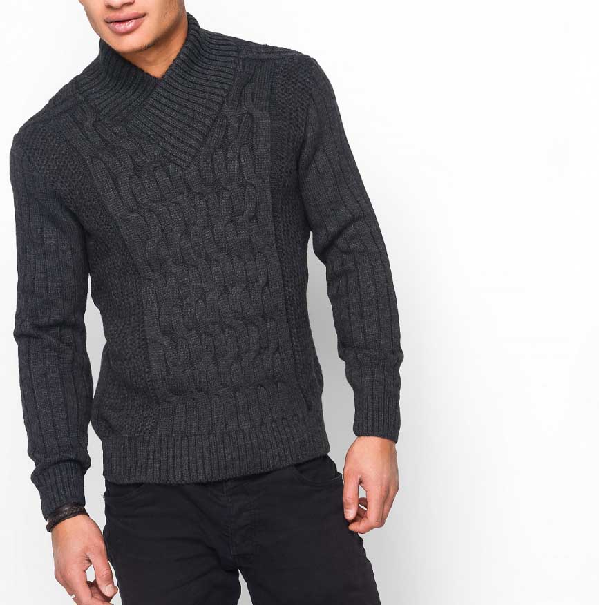 

Fashions • Свитер мужской теплый Брюс Fashions L графит (01544-лд)