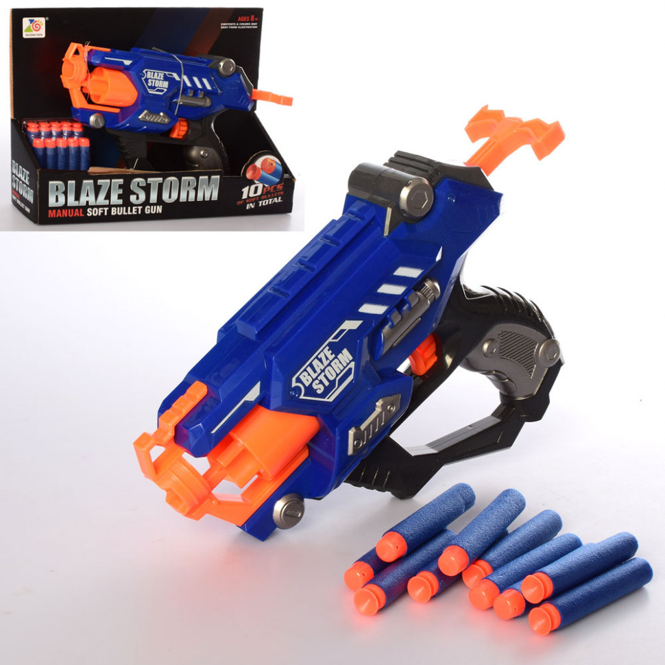 

Детский пистолет на паралоновых пулях ZECONG TOYS ZC7118, 10 пуль в наборе