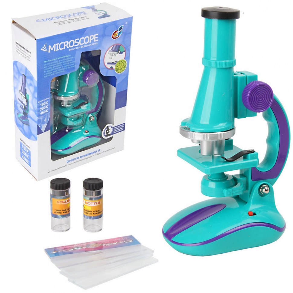 

Микроскоп игрушечный METR+ С 2127 с аксессуарами (Бирюзовый) MKP18546