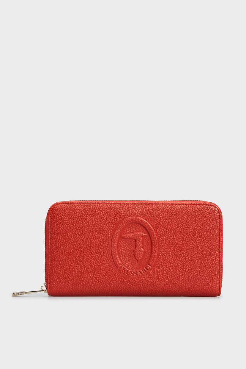 

Женский красный кошелек PRE IRIS ZIP AROUND STAMPA CERVO Trussardi OS 9Y099998/75W00286