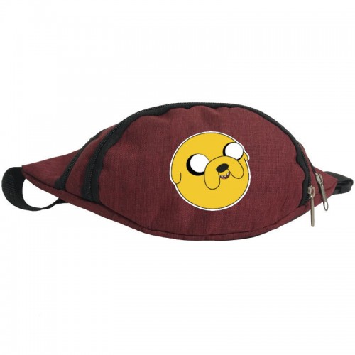 

Сумка Бананка на пояс Время приключений Adventure Times (AT-05) бордовая