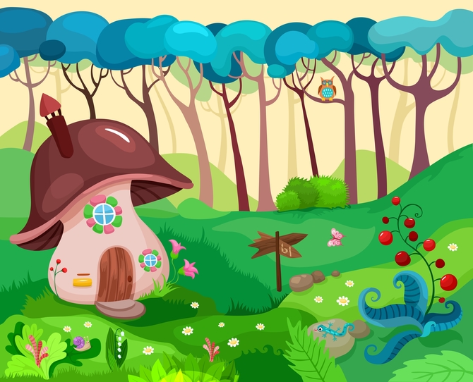 

Фотообои Детские 'Сказочная поляна' (1321) , Гладь