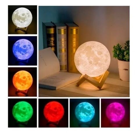 

Настольный светильник с 3D эффектом Moon Light Lamp ночник луна 3д шар