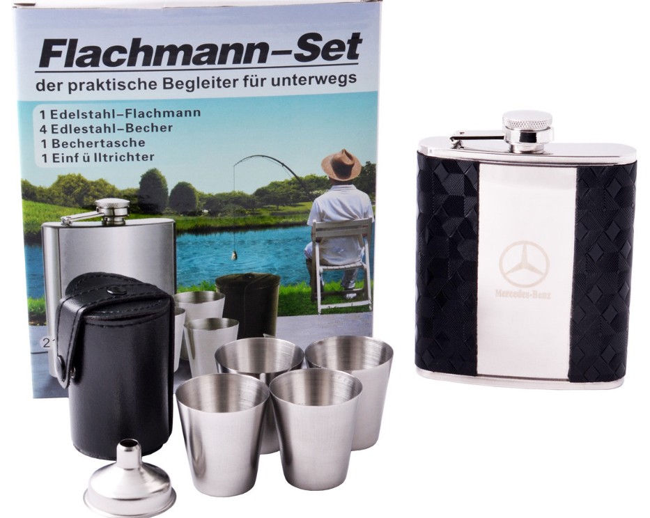 

Подарочный набор фляга Flachmann-Set с логотипом Mercedes-Benz