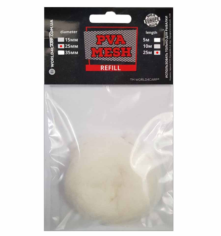 

ПВА сетка World4Carp PVA Mesh Ø25 мм, 25 м