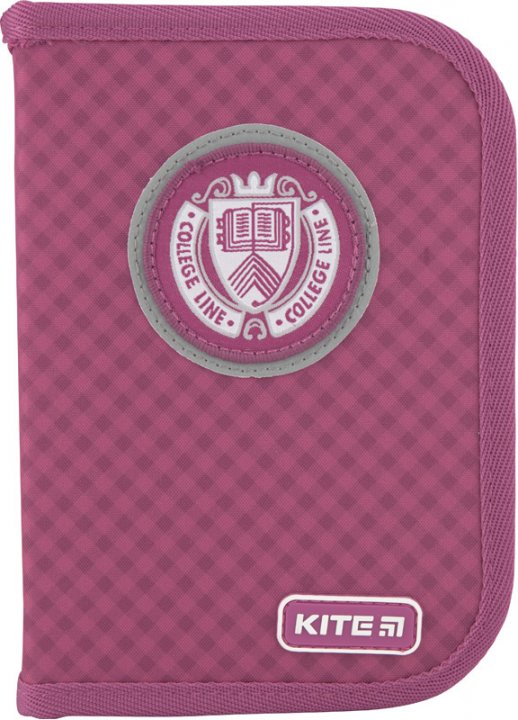 

Пенал без наполнения Kite Education College line 1 отделение 2 отворота Розовый (K20-622-3)