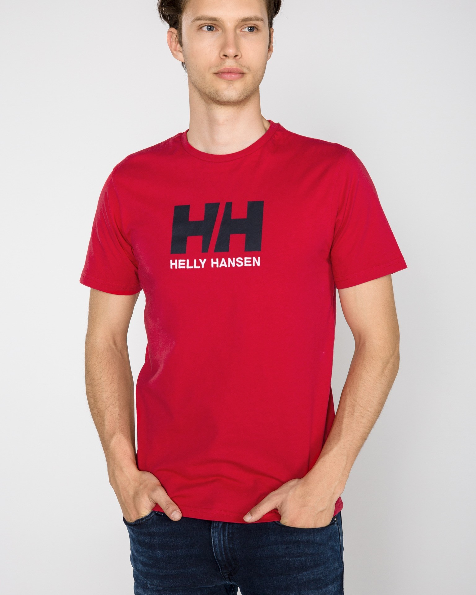 

Мужская футболка Helly Hansen Logo T-shirt 33979-110 размер L красный