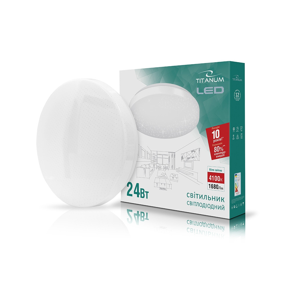 

Світильник LED настінно-стельовий TITANUM зоряне небо 24W 4100K 220V TLCL-24S VIDEX (10)