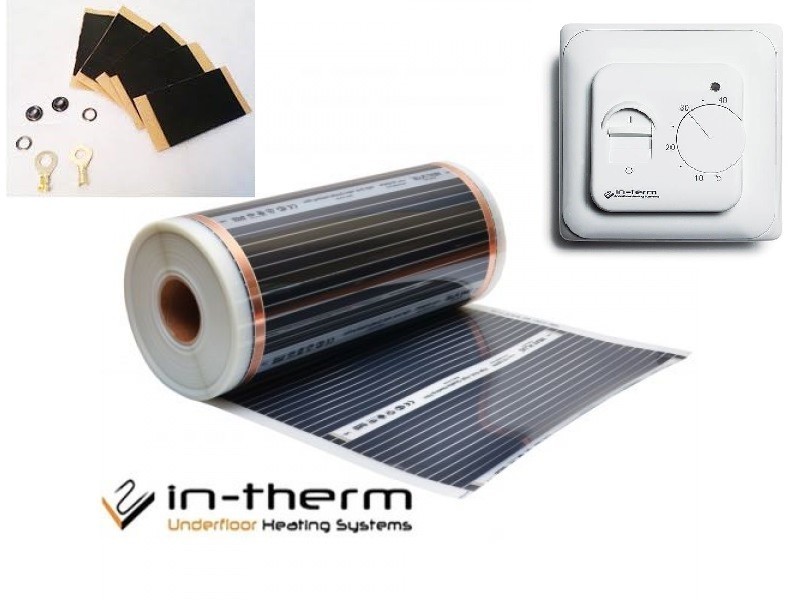 

Инфракрасный теплый пол In-Therm 7 м2 нагревательная пленка под ламинат