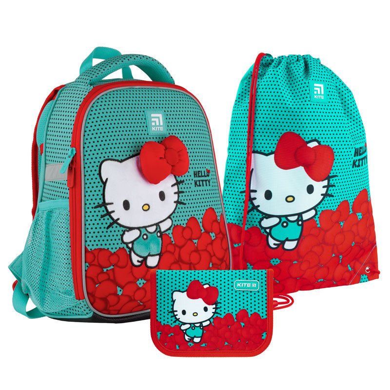 

Коллекция 2021! Набор школьный рюкзак + пенал + сумка для обуви Kite Education Hello Kitty SET_HK21-555S