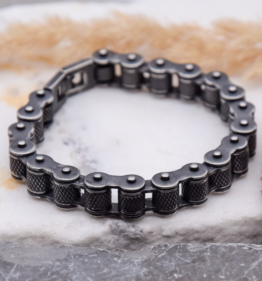 

Браслет мужской Steel Evolution "Westein" из медицинской стали черненный 3732