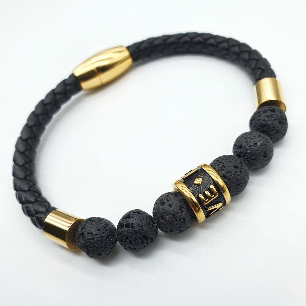 

Браслет кожаный мужской Steel Evolution "Fancy" из медицинской стали и лавы 4298 G