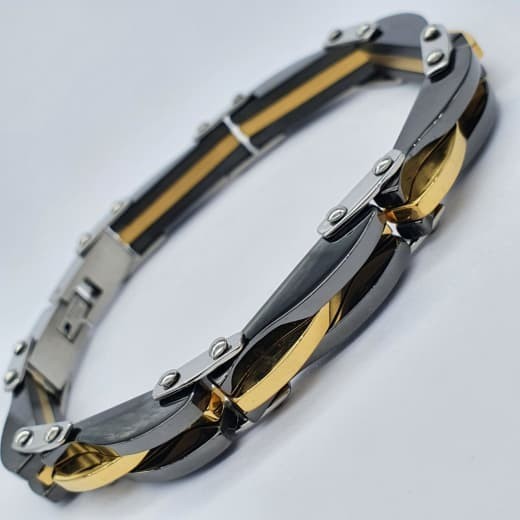 

Браслет мужской Steel Evolution "Zolotoy Vek" из комбинированной медицинской стали BS 699
