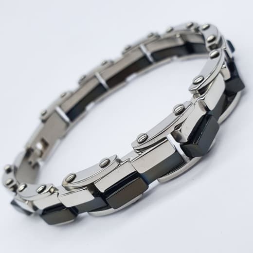 

Браслет мужской Steel Evolution "Algol" из комбинированной медицинской стали BS 869