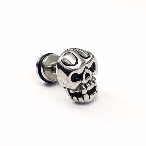 

Серьги закрутки Steel Evolution из медицинской стали с черепом 1265