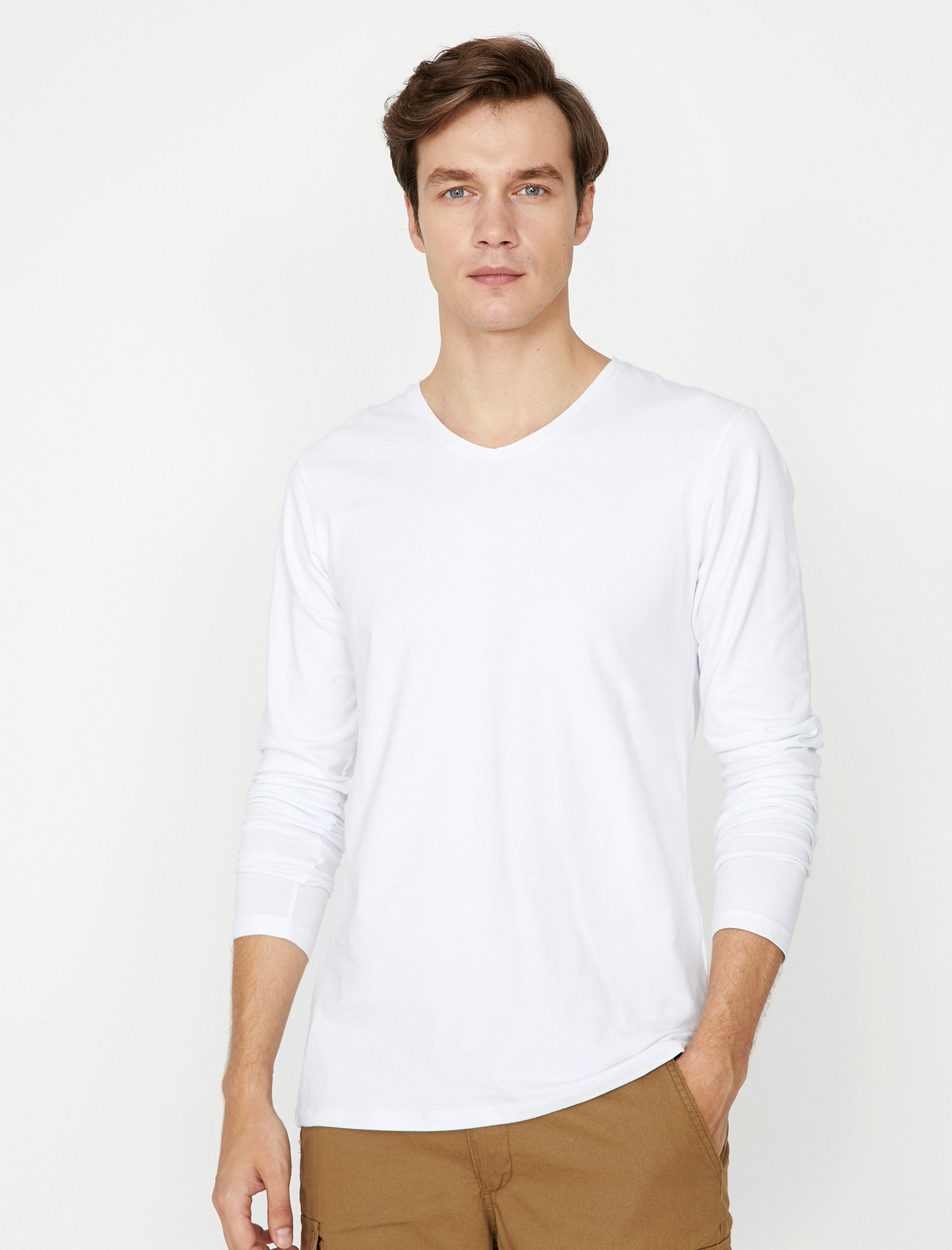 

Лонгслив Koton 9KAM12328LK-000 M White