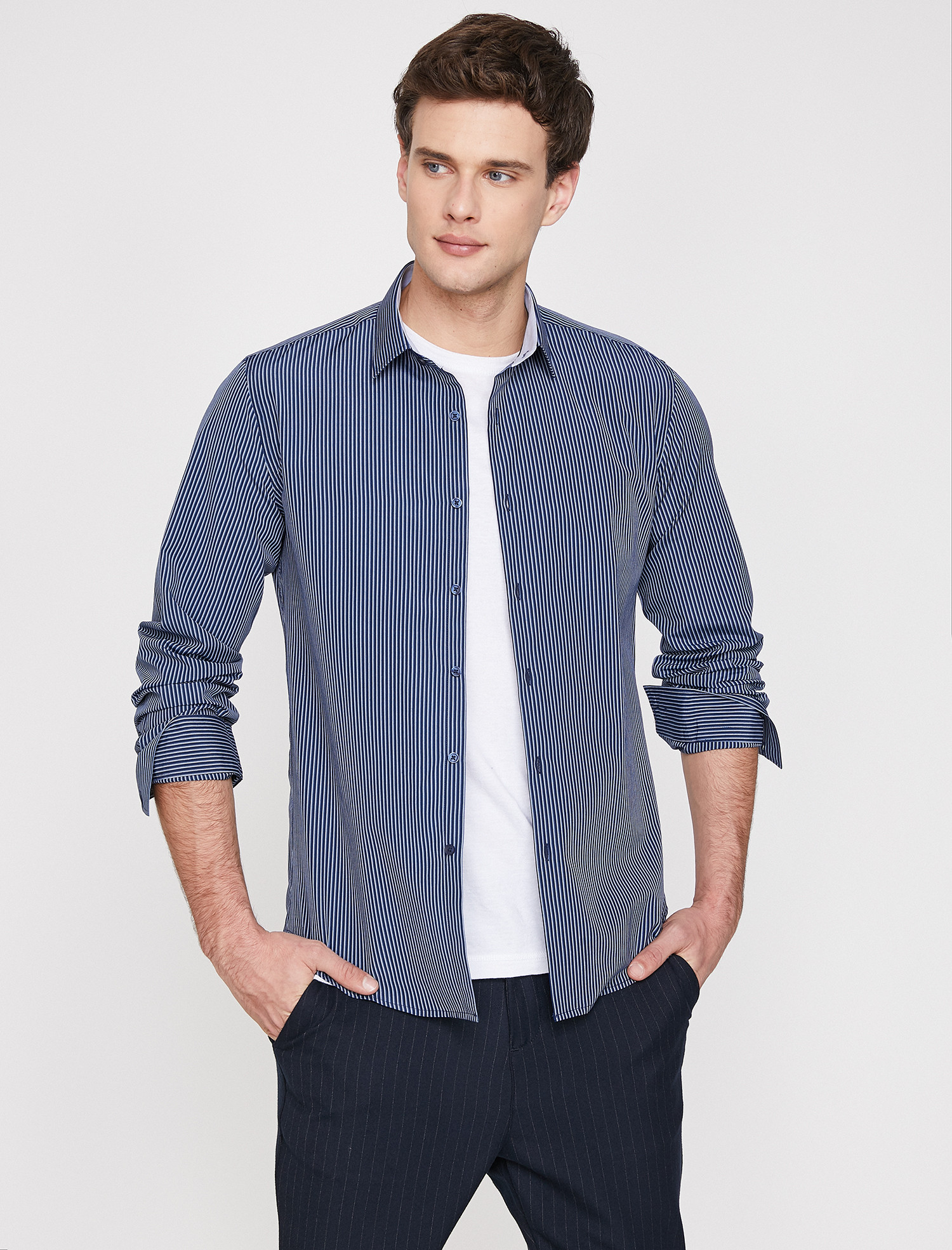 

Рубашка Koton 9YAM69013NW-L50 M Marine Stripe