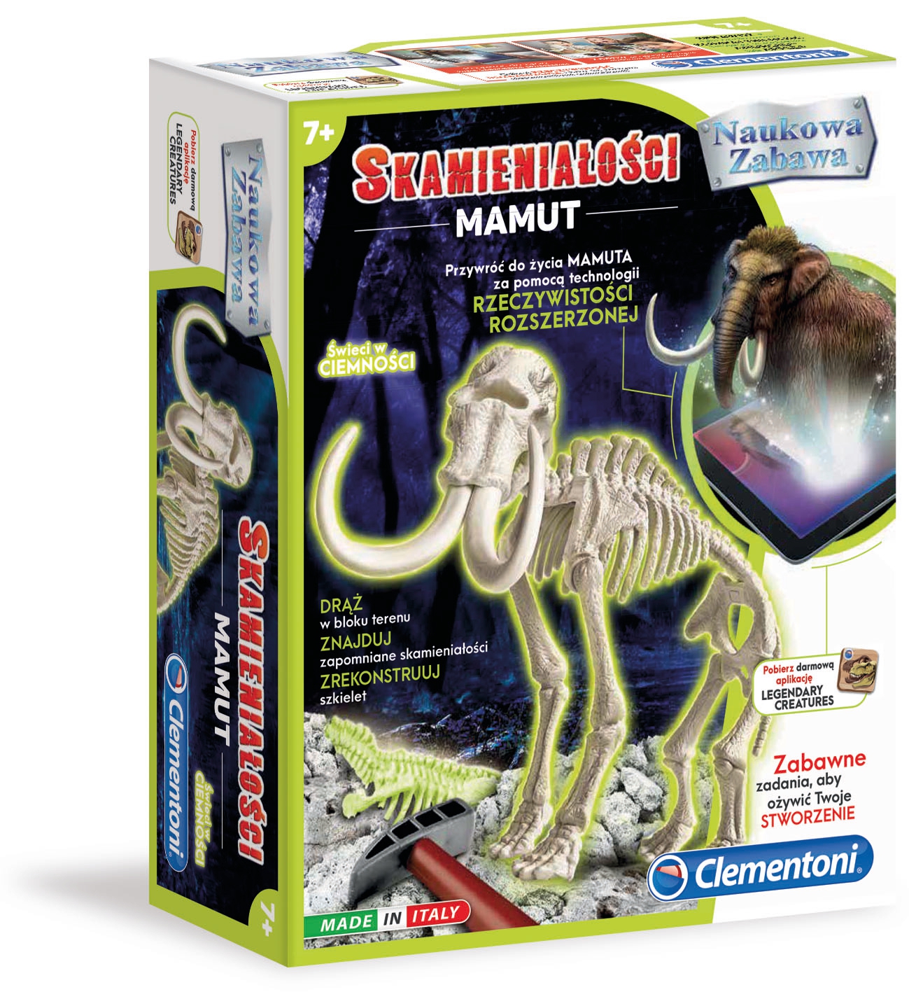 

Набор научно-игровой CLEMENTONI Светящиеся скелеты Мамонт (60890 )