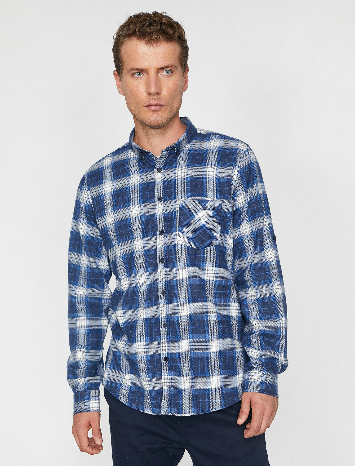 

Рубашка Koton 0KAM61258BW-81P XL Marine Check