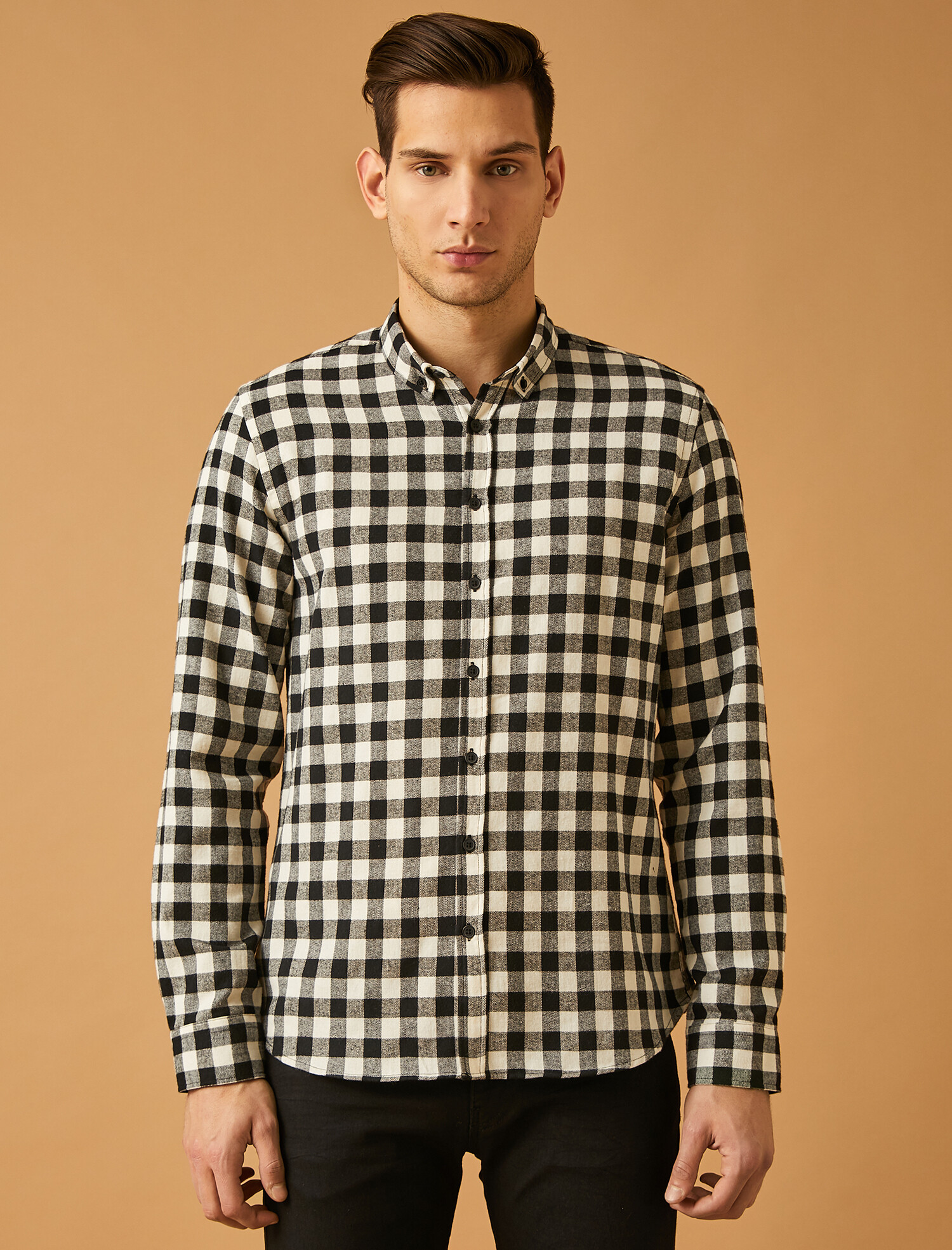 

Рубашка Koton 0KAM61548LW-01T XL Black Check