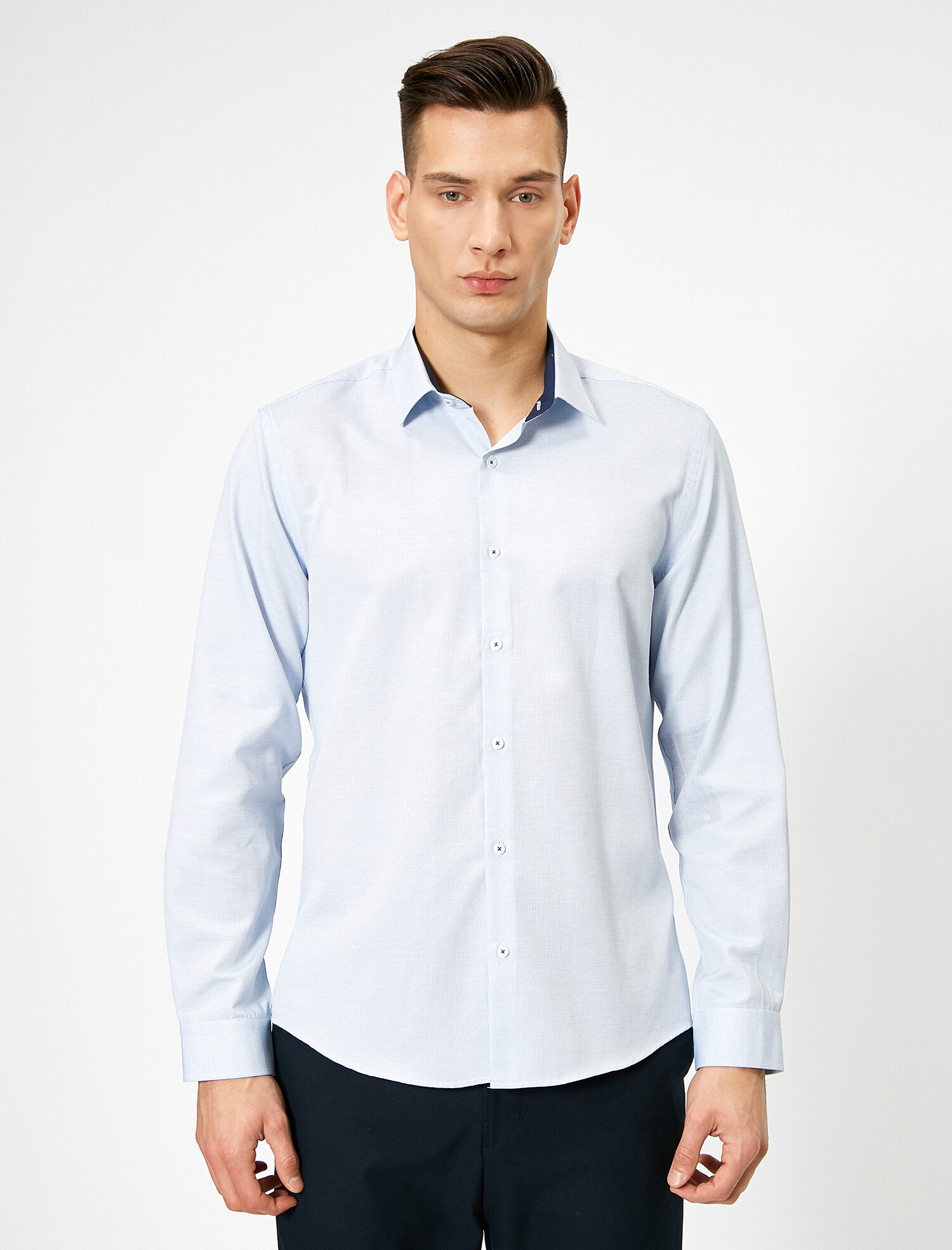 

Рубашка Koton 0YAM69010NW-79F XL Blue Design