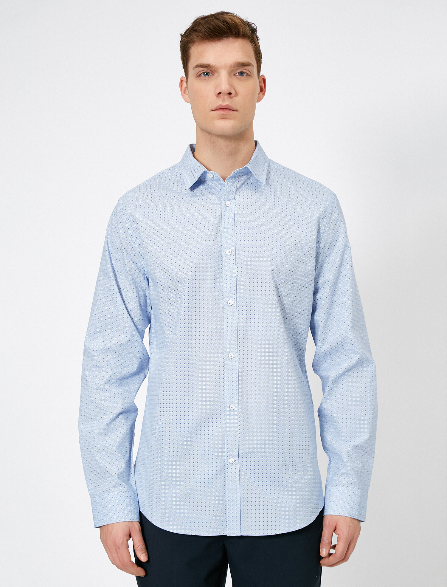 

Рубашка Koton 0YAM69161NW-650 S Blue Design