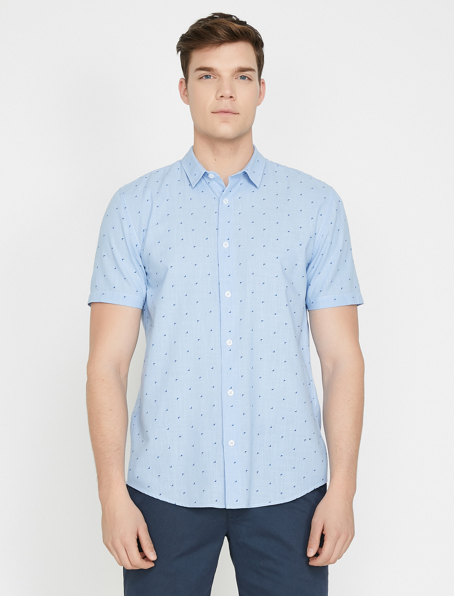 

Рубашка Koton 9YAM64914OW-98B S Blue Design