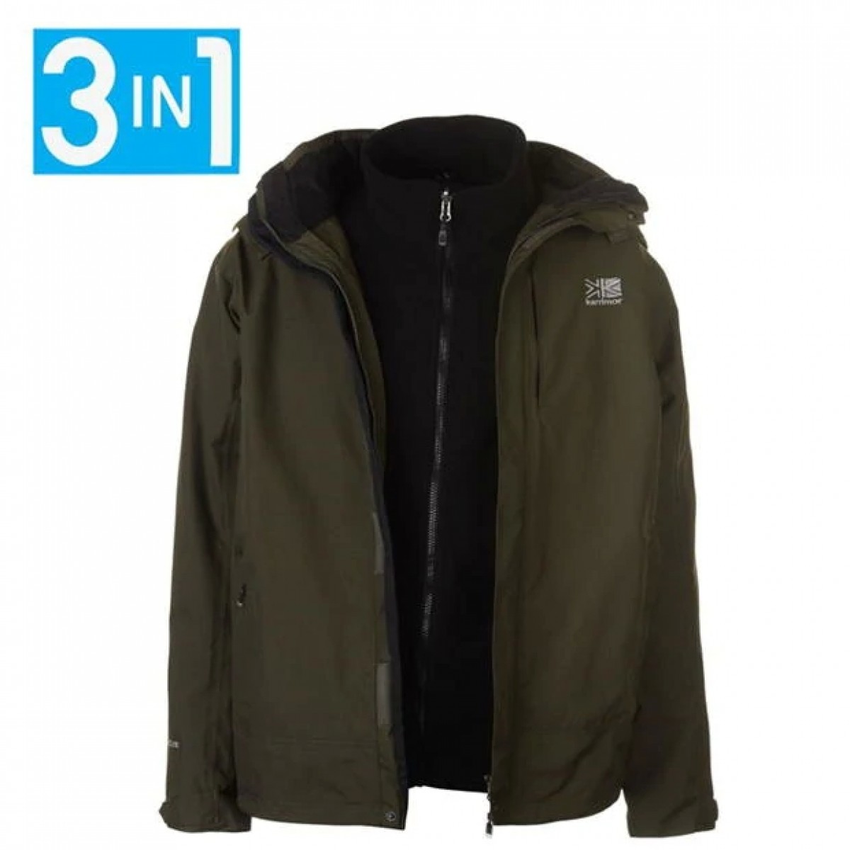 

Куртка Karrimor 3 in 1 Weathertite GreenShade/Blk,  (48, Куртка Karrimor 3 in 1 Weathertite GreenShade/Blk, L (48)