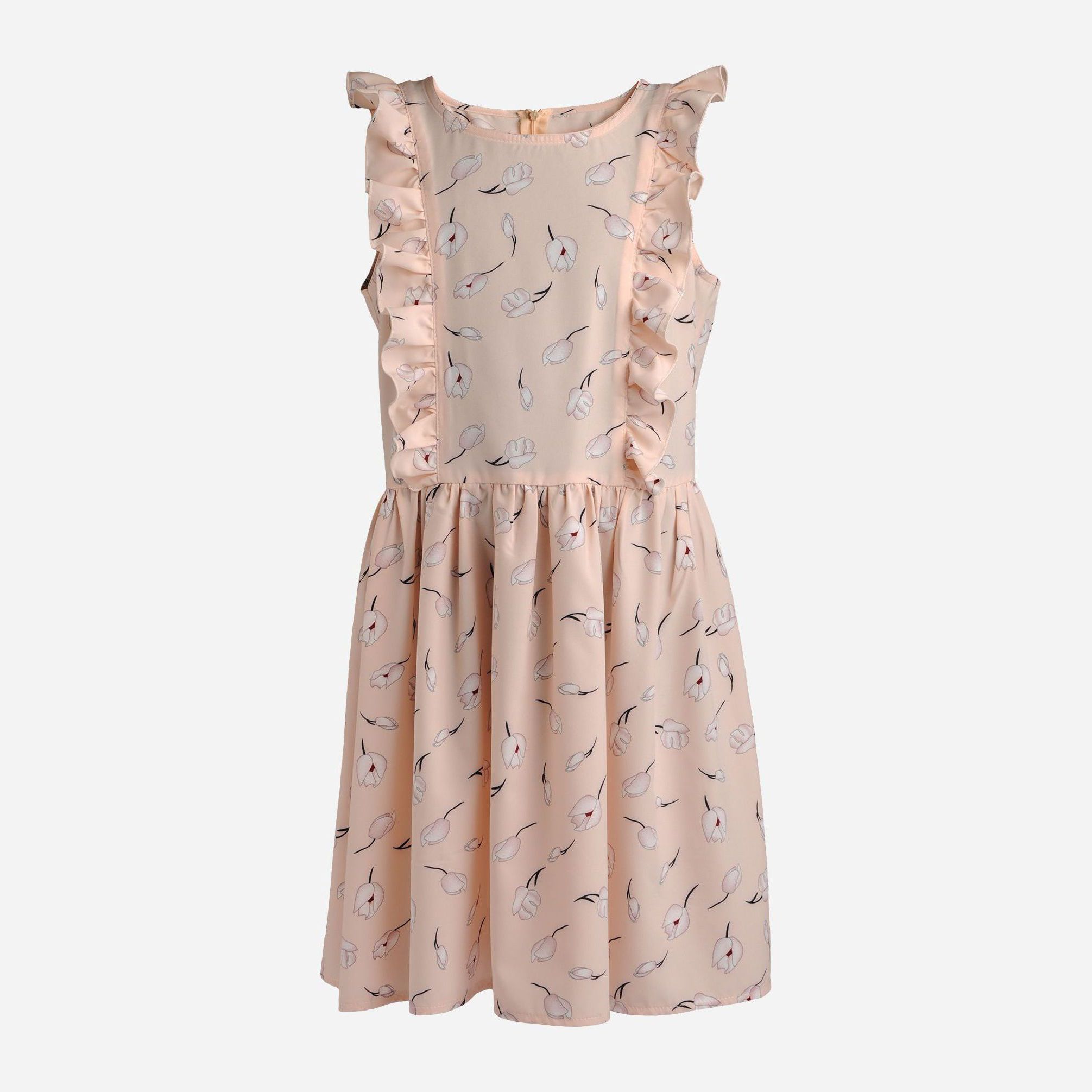 Акція на Дитяче літнє плаття для дівчинки Garden Baby 45089-67 92 см Персиковий/Тюльпани від Rozetka