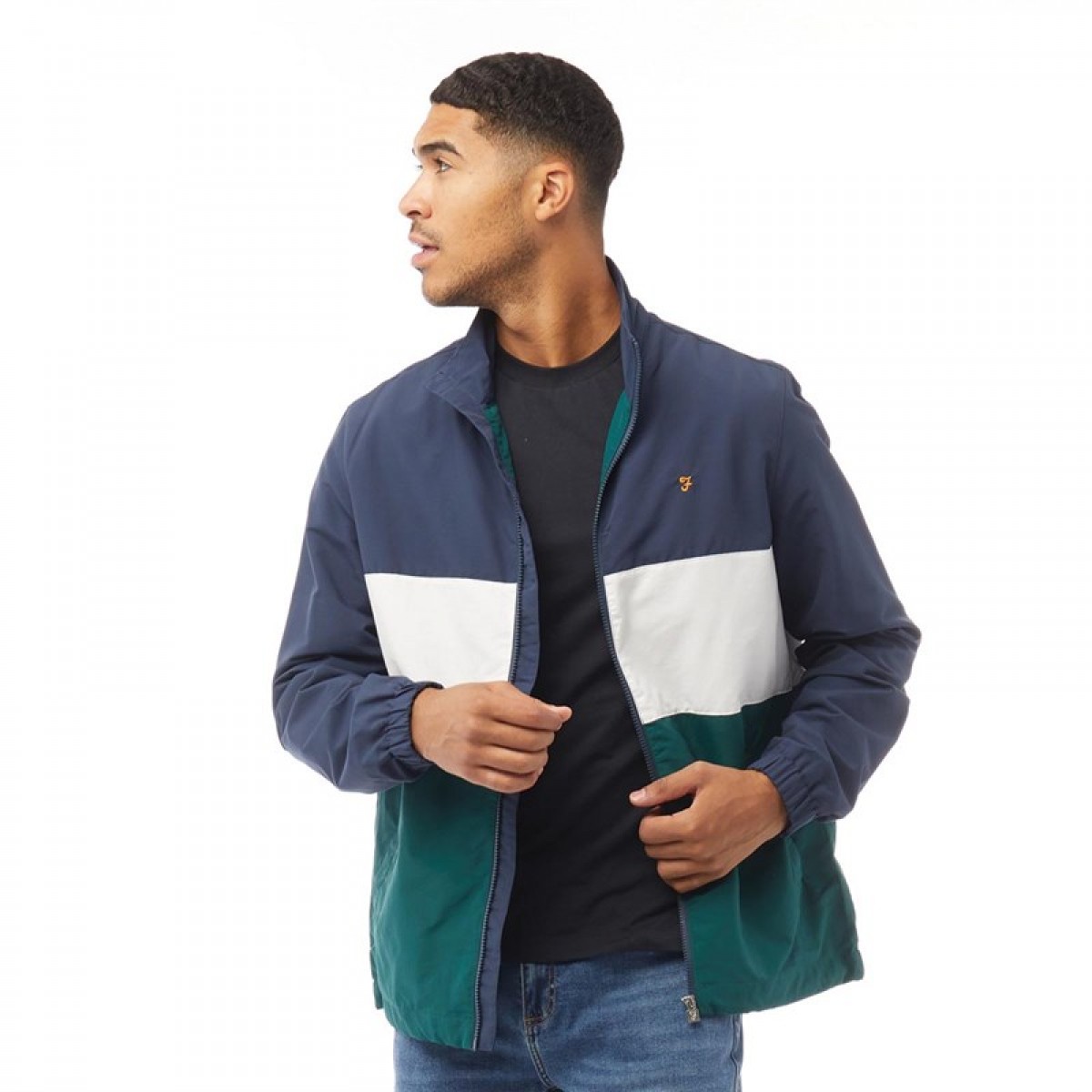 

Куртка Farah Vintage Amir Panelled Leaf Green Green, S (44)